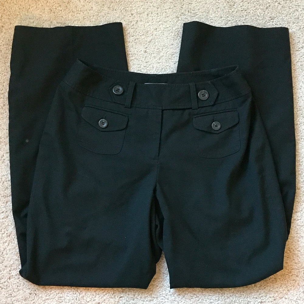 Ann Taylor Black Curvy Fit Wide Leg Pants size 8